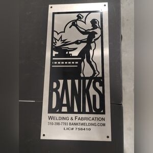 VTG Industrial Sheet Metal Welding Service Shop Sign Welder Garage Art 26"x12".